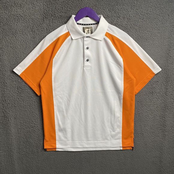 FootJoy Polo Polyester Men Size Small White Color Block - Picture 1 of 16